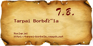 Tarpai Borbála névjegykártya